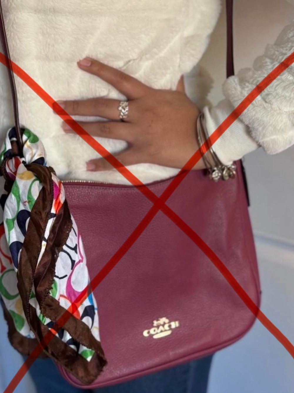 Coach Wine Red Crossbody Bag